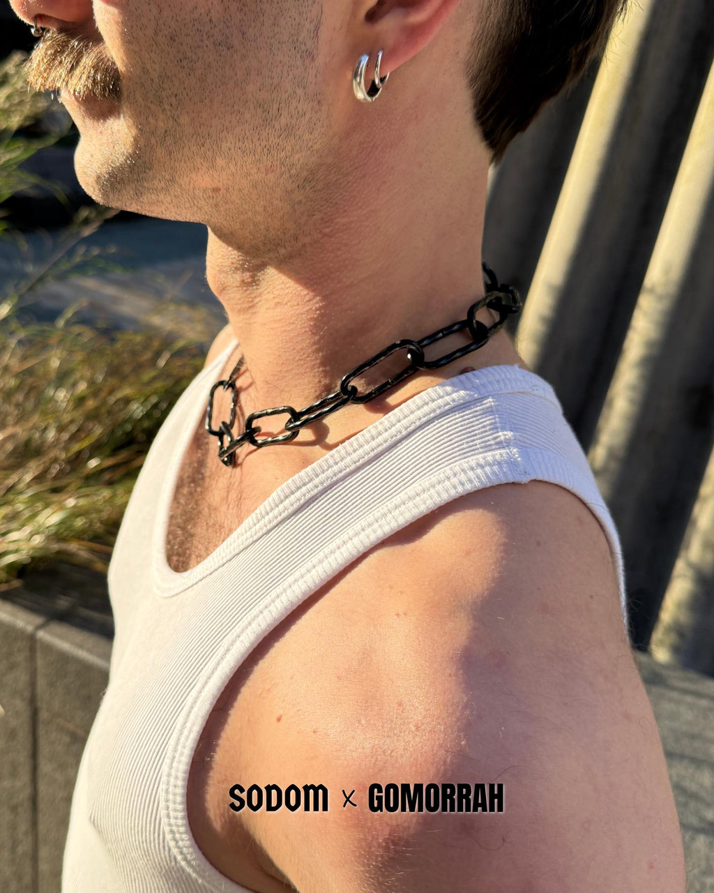 Black Twisted 3.5mm Steel Chain Necklace