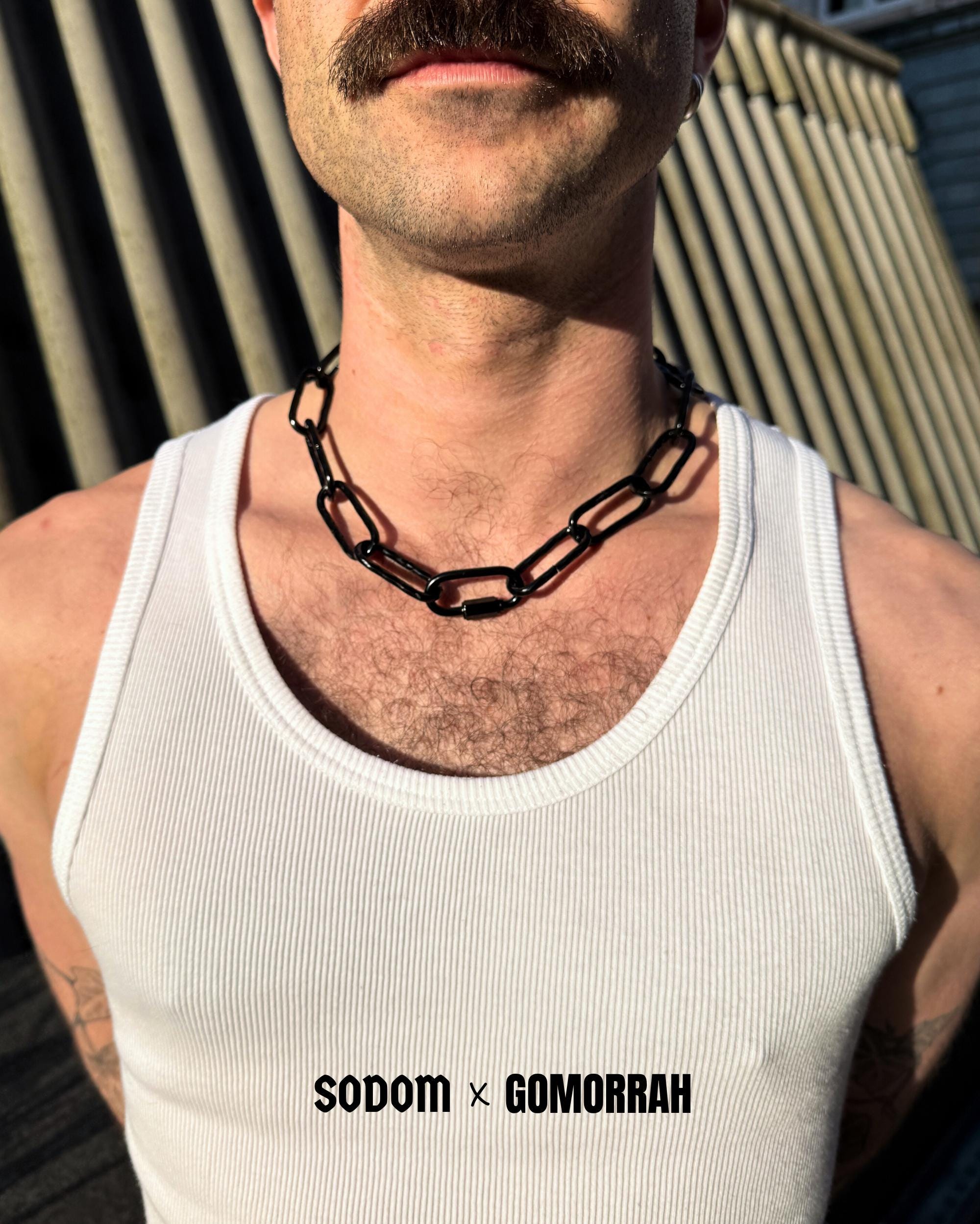 Black Twisted 3.5mm Steel Chain Necklace