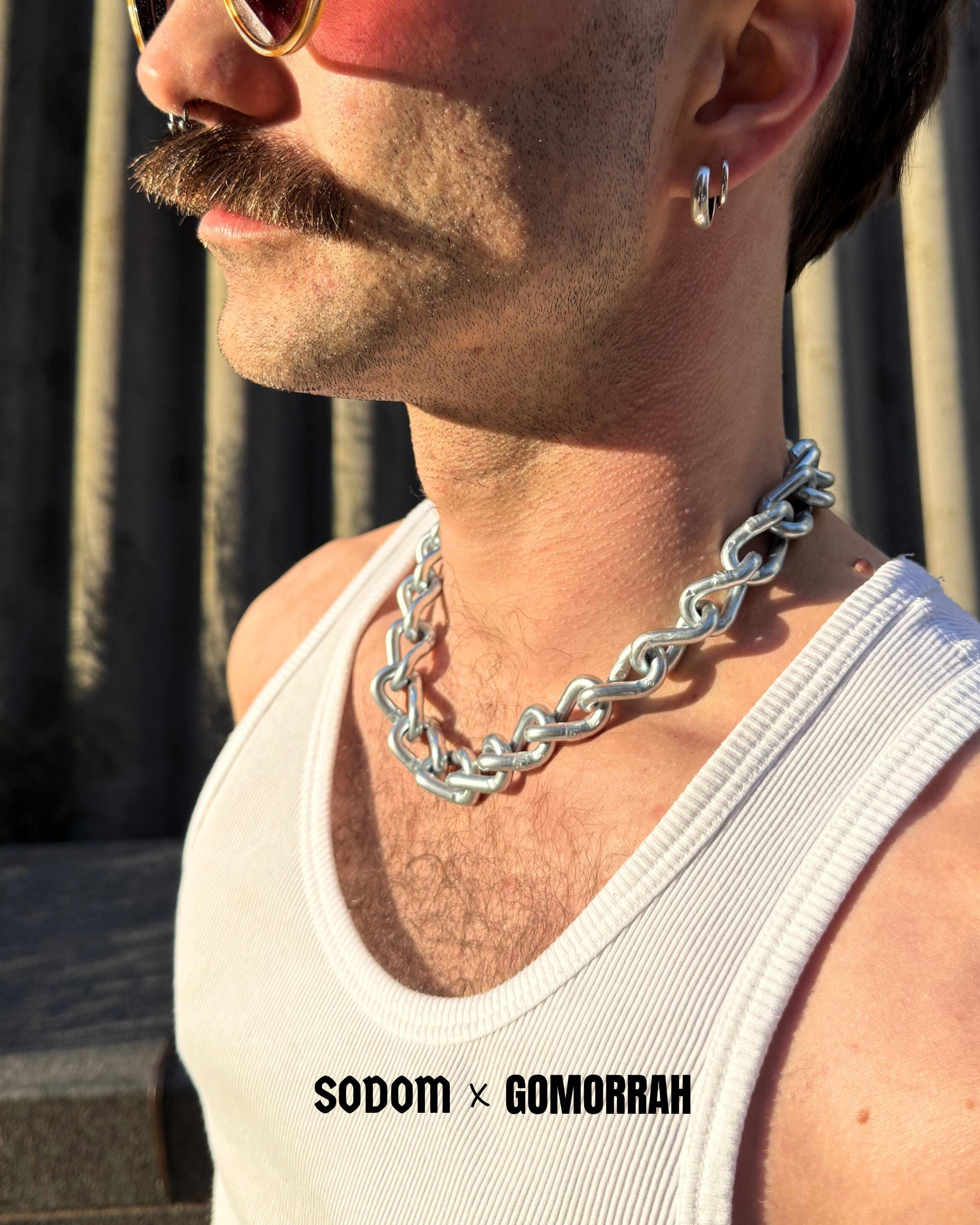 Twisted 5mm Steel Chain Choker Necklace