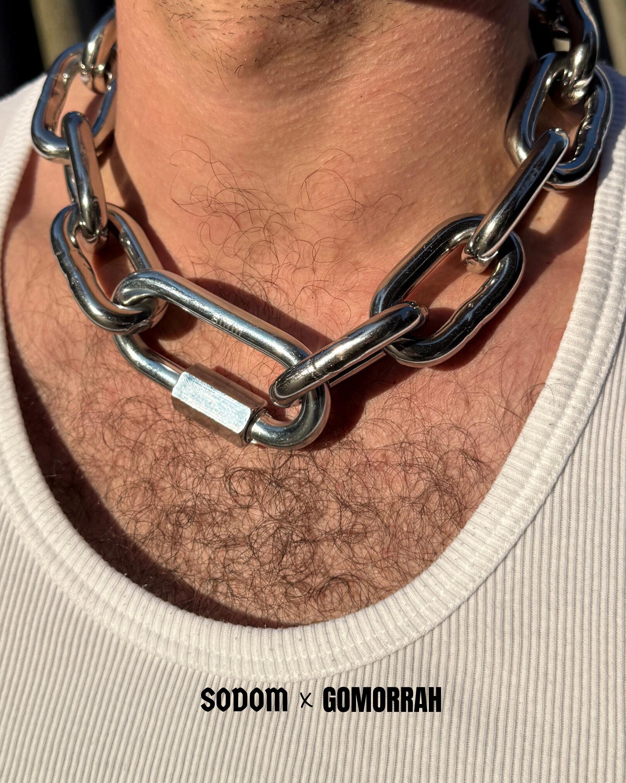 Bold 8mm Stainless Steel Chain Choker Necklace