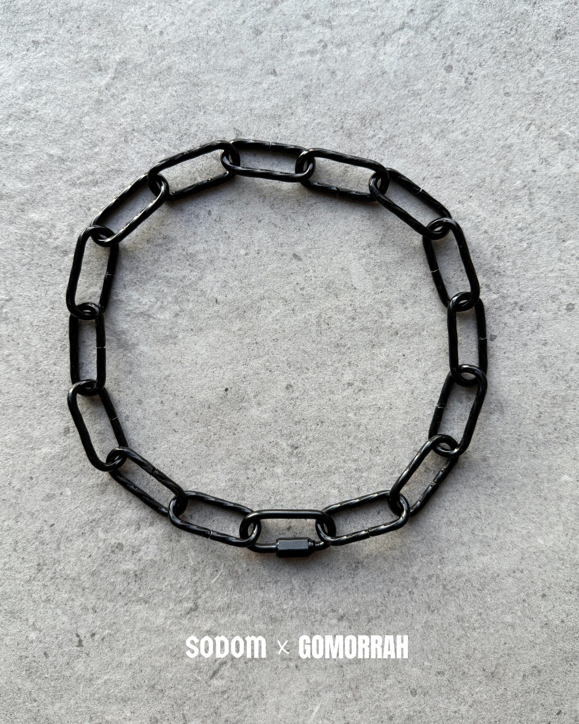 Black Twisted 3.5mm Steel Chain Necklace