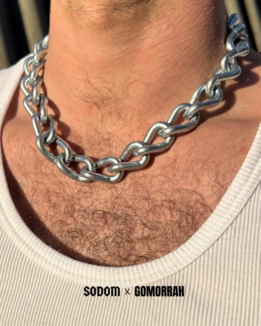 Twisted 5mm Steel Chain Choker Necklace