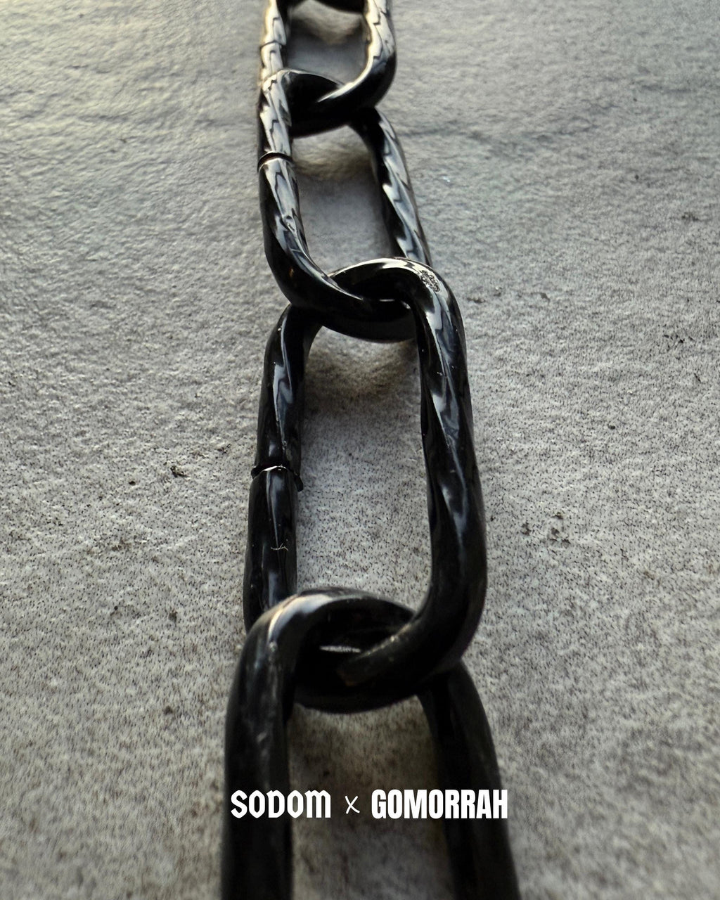 Black Twisted 3.5mm Steel Chain Necklace