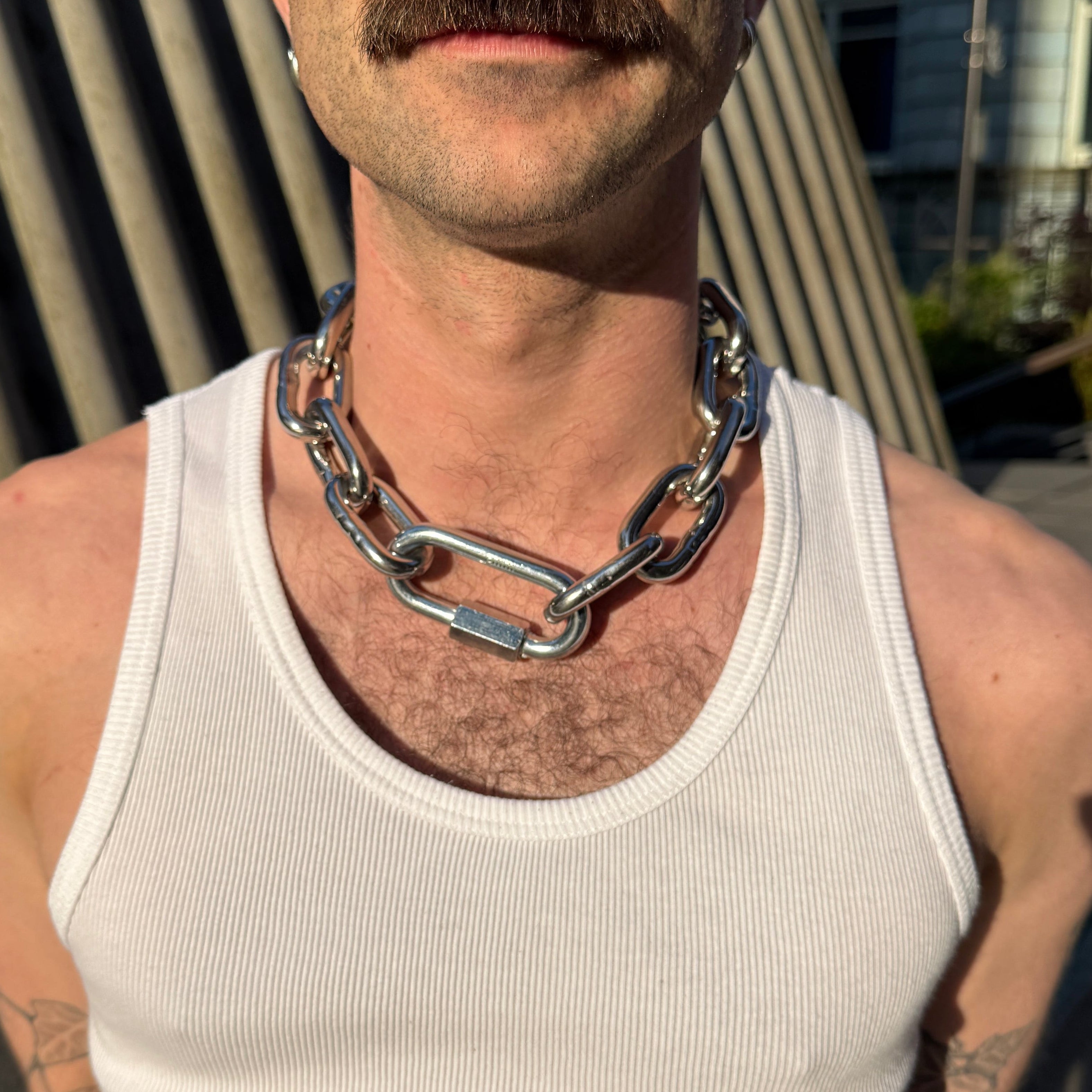 Bold 8mm Stainless Steel Chain Choker Necklace