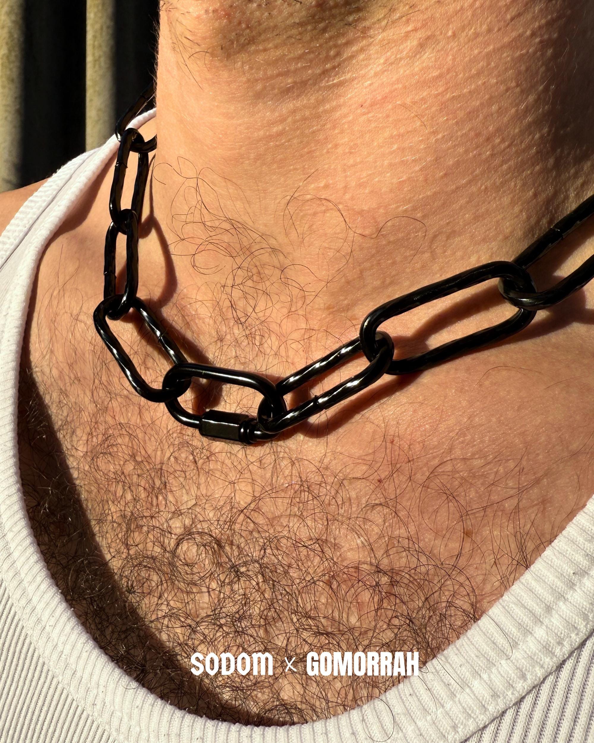 Black Twisted 3.5mm Steel Chain Necklace