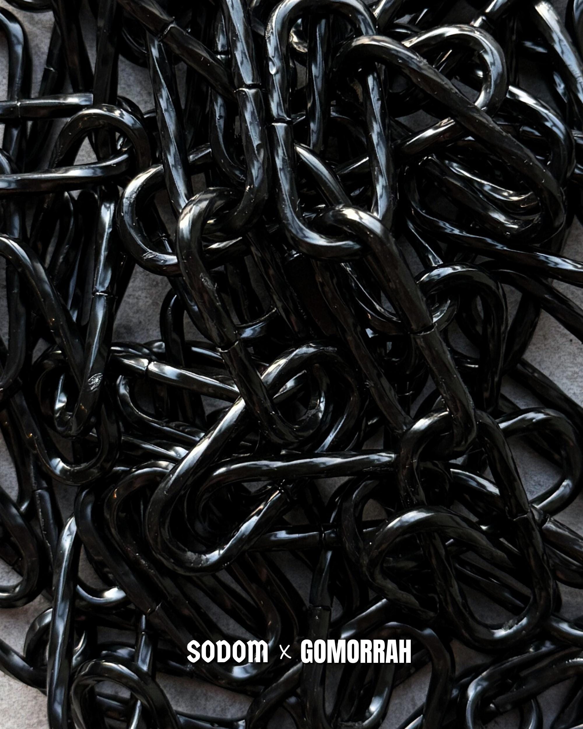 Black Twisted 3.5mm Steel Chain Necklace