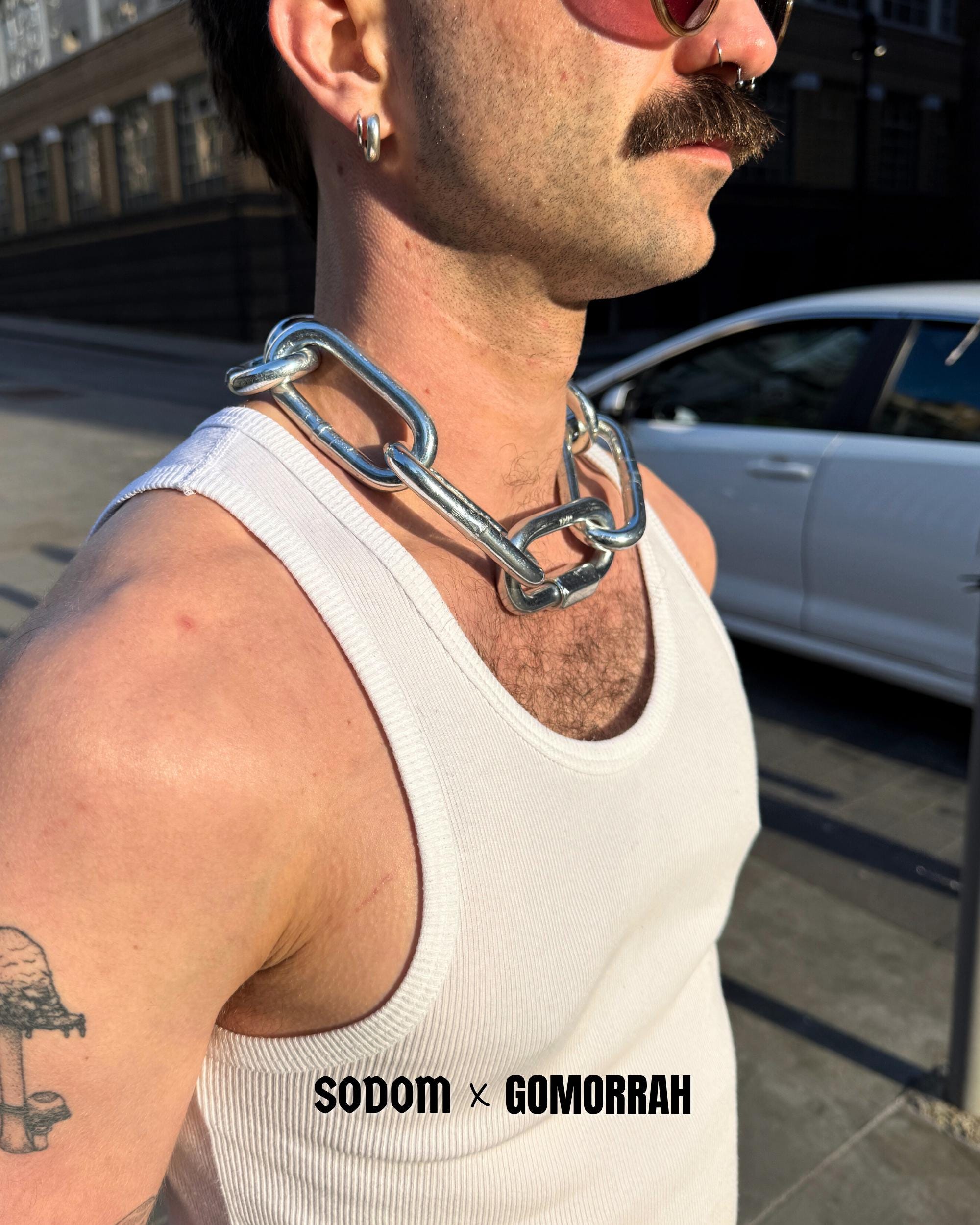 Heavy 10mm Stainless Steel Chain Choker Necklace