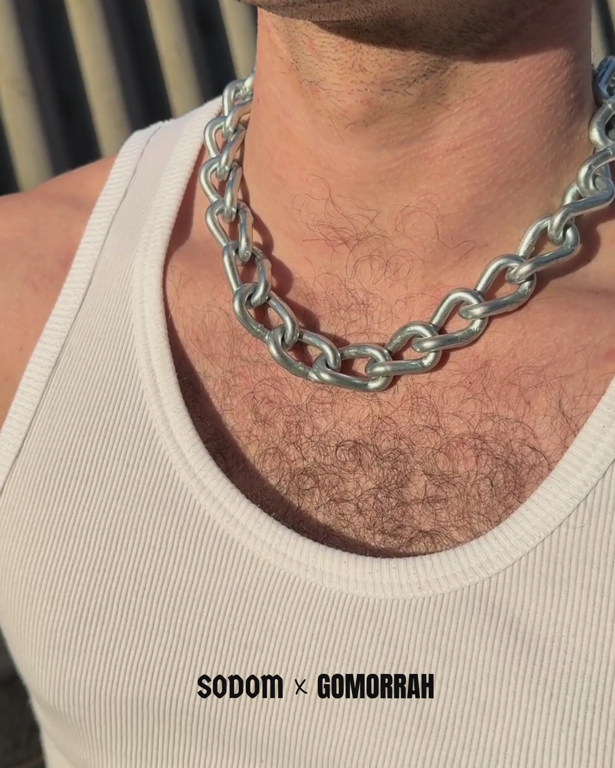 Twisted 5mm Steel Chain Choker Necklace