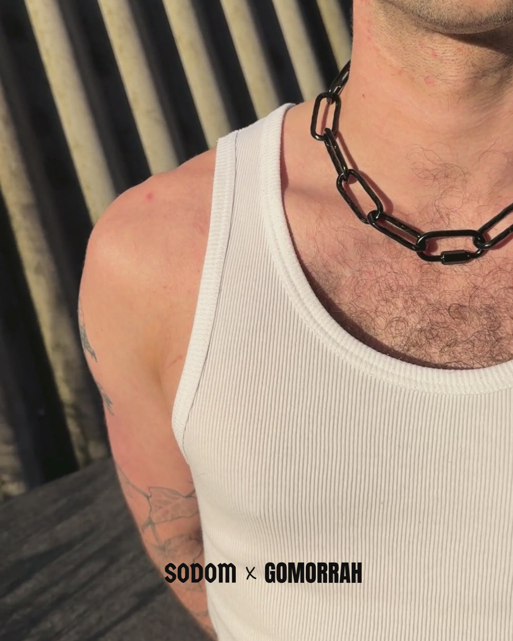 Black Twisted 3.5mm Steel Chain Necklace